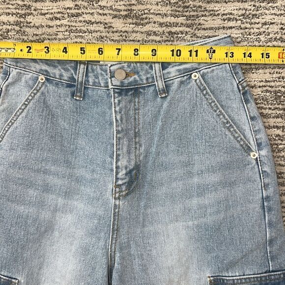 NWT The Frankie Shop KAI CARGO DENIM PANTS - Worn Wash - Small - Picture 9 of 16